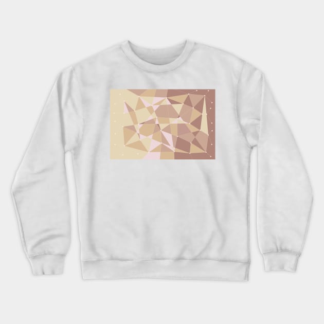 Abstract random geometric pattern Orange/brown Crewneck Sweatshirt by Russell102